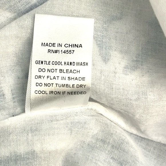 THML,Flower Print Ruffle-Sleeve Dress, Blue/White/Coral,Excellent Cond,Size Lrg - Picture 12 of 15